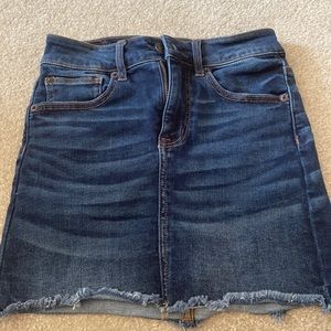Gently used American Eagle denim skirt with stretchy waist band.